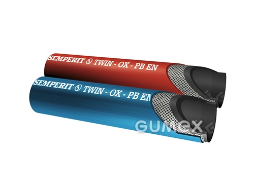 TWIN, 6,3/13,3 + 6,3/13,3mm, 20bar, EPDM/EPDM, -30°C/+70°C, blau/rot, 